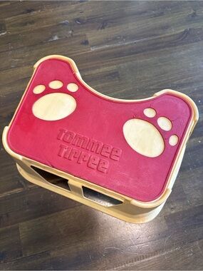 Vintage Retro Tommee Tippee Pas Print Stool Toddler Nursery Collector Rare Baby